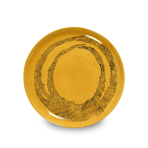 Assiette Sunny yellow dots black, Ø22,5 - Serax