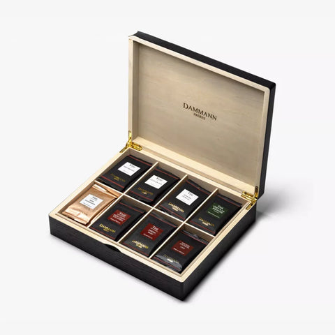 Coffret bois thés 48 sachets cristal