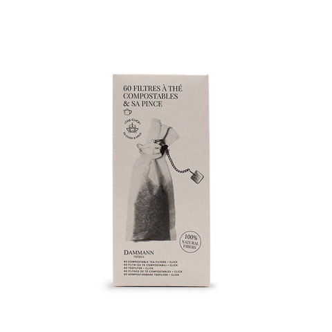 Boîte de 60 filtres pour théière avec une pince