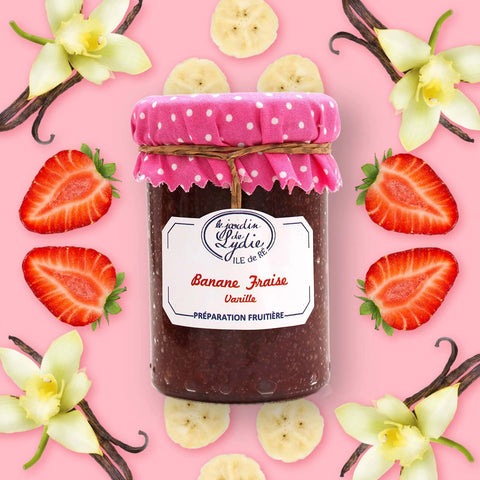Banane fraise vanille - Préparation fruitière