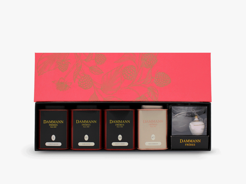 La Promenade - Coffret thés 4 boîtes 30g et 1 boule à thé