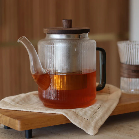 Théière en verre KARL 1.20L noire graphite