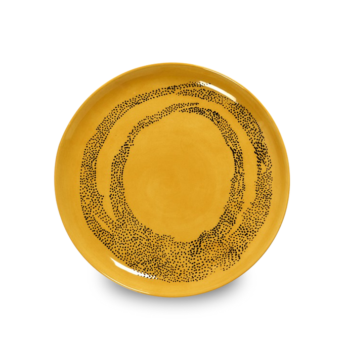 Assiette Sunny yellow dots black, Ø22,5 - Serax