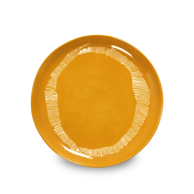 Assiette Sunny yellow stripes white, Ø22,5 - Serax