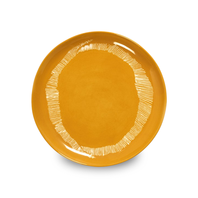 Assiette Sunny yellow stripes white, Ø22,5 - Serax