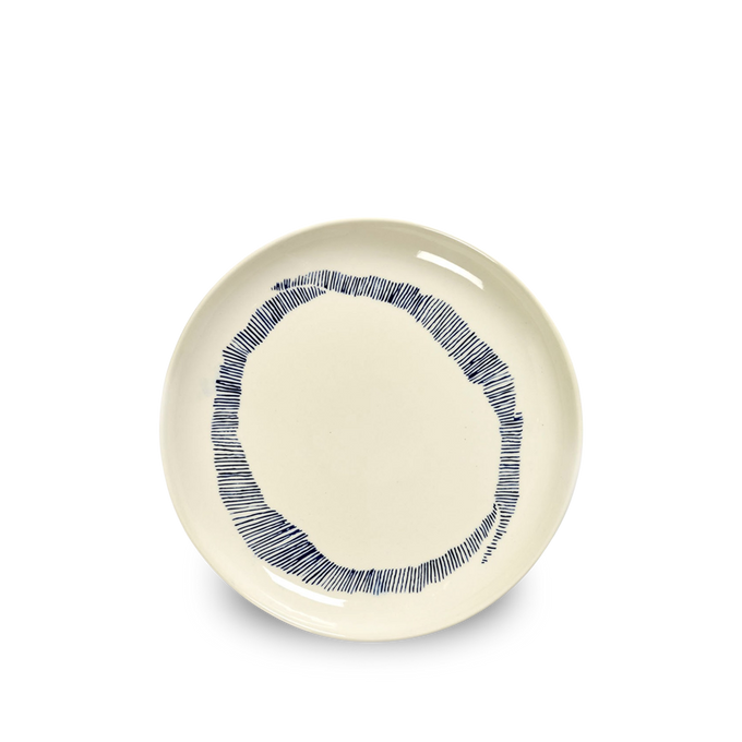 Assiette White stripes blue, Ø19 - Serax