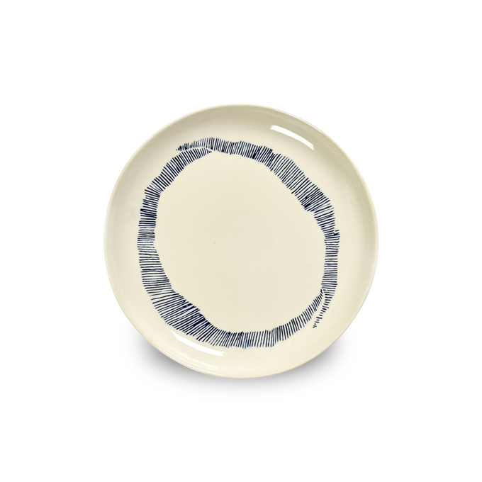 Assiette White stripes blue, Ø19 - Serax