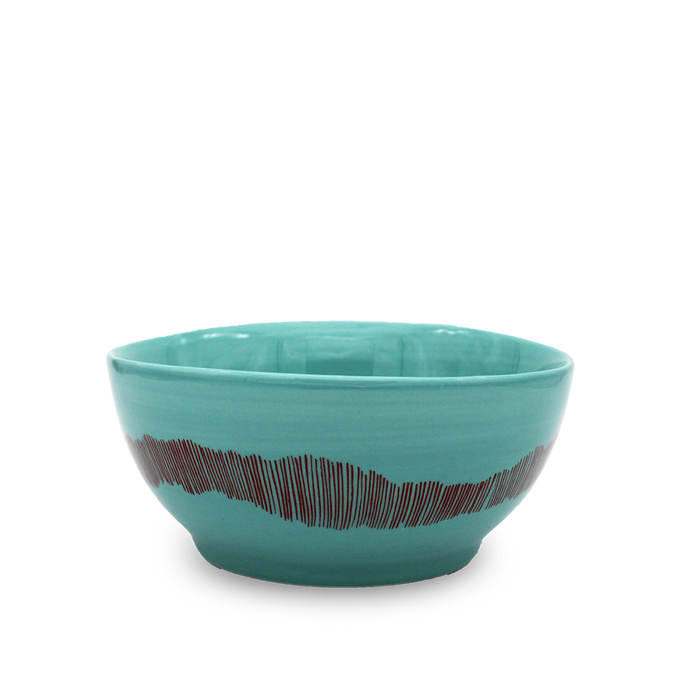 Bol Azure stripes red,  Ø16 - Serax