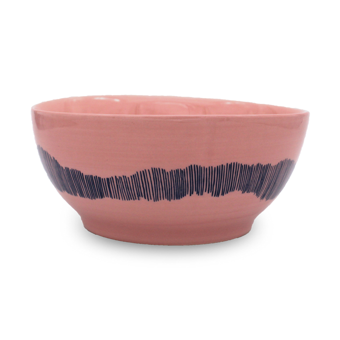 Bol Delicious pink stripes blue,  Ø16 - Serax