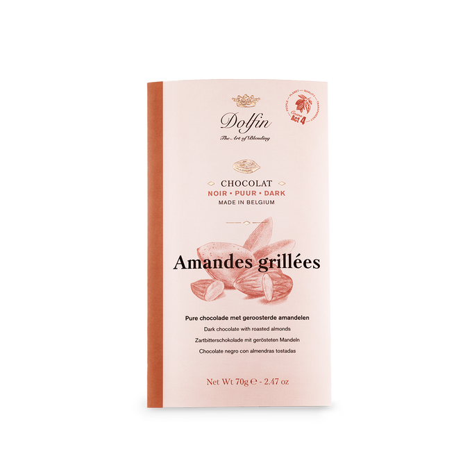 Noir & Amandes grillées 70g