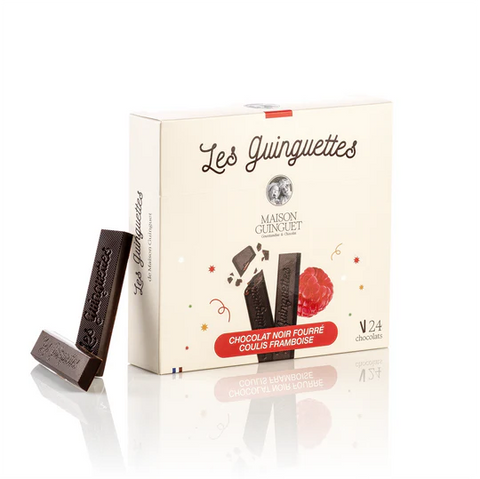 Les guinguettes chocolat noir fourrées coulis framboise