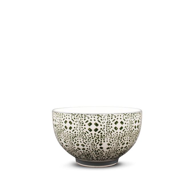 Bol Karine motifs verts, Ø10 cm - Bloomingville
