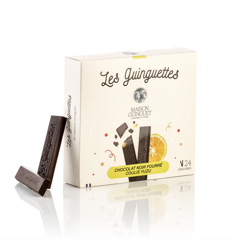 Les guinguettes chocolat noir fourrées coulis Yuzu