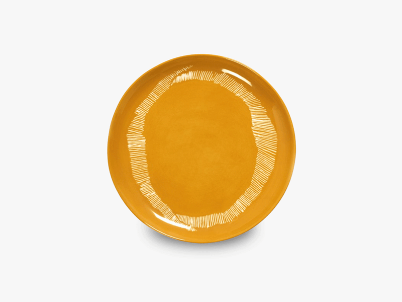 Assiette Sunny yellow stripes white, Ø22,5 - Serax