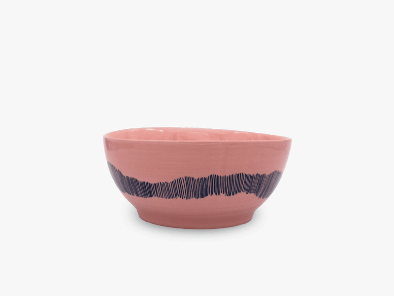 Bol Delicious pink stripes blue,  Ø16 - Serax