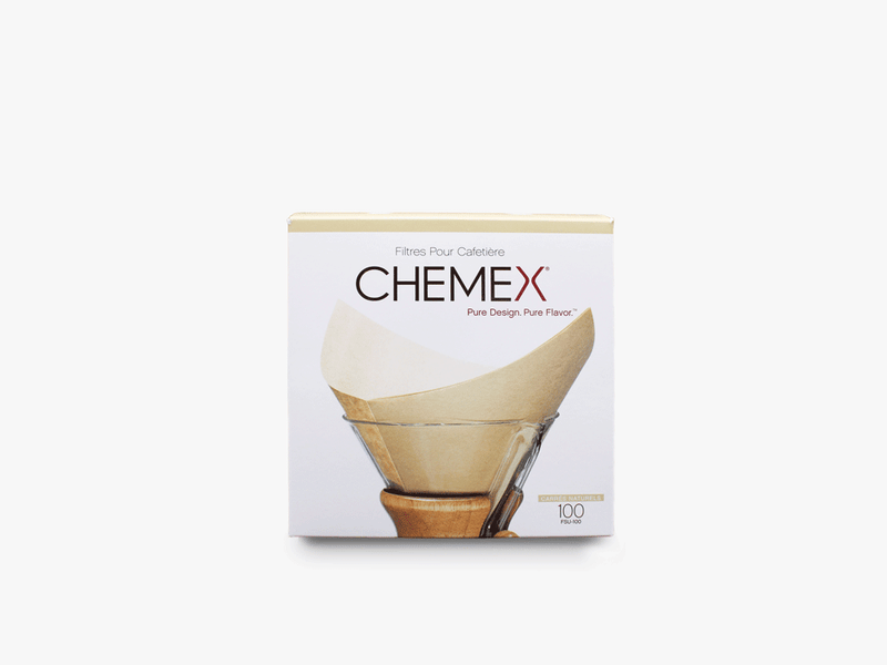 Filtre café carrés naturels x100 - Chemex