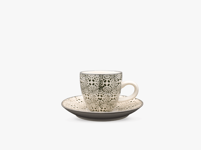 Tasse à café motifs verts, Ø6 cm - Bloomingville